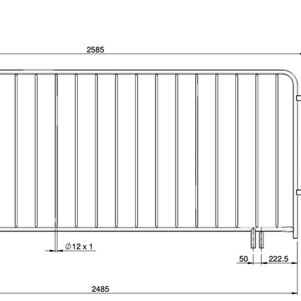 Personengitter 245x110cm Absperrgitter BilligerBauzaun