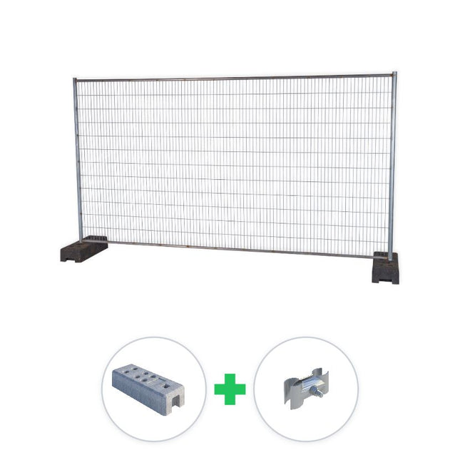 100 m Bauzaun Set | 29 Elemente 3,45 x 2,00 m | engmaschig bauzaun set BilligerBauzaun. 