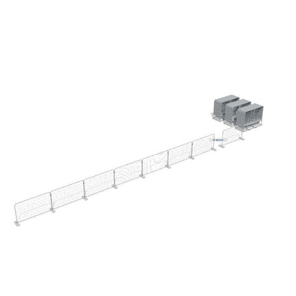 315 m Bauzaun Set | 90 Elemente 3,45 x 2,00 m | Runde Ecken inkl. Betonfuß & Schellen Bauzaun Set BilligerBauzaun. 