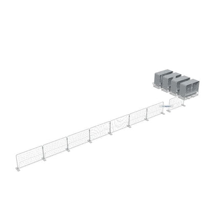 414 m Bauzaun Set | 120 Elemente 3,45 x 2,00 m | runde Ecken Bauzaun Set BilligerBauzaun. 