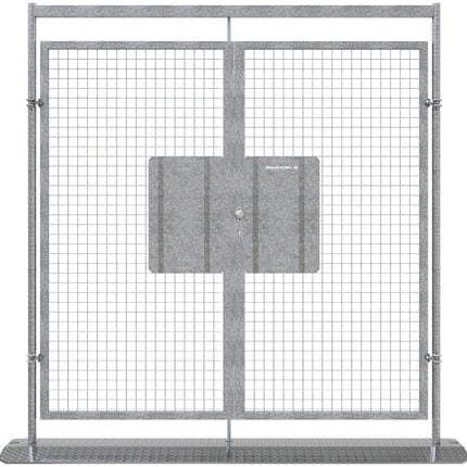 Mobilzaun Tür doppelflügelig 233 x 59,4 x 230 cm | Klinke/Panikschloss bauzaun Schake 