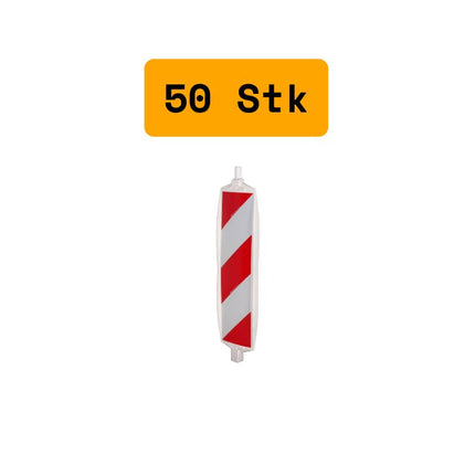 50 X Leitbake / Warnbake RA2 Weiß 130x28cm Bake RA2 BilligerBauzaun. 