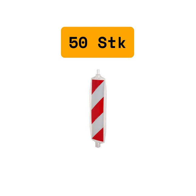 50 X Leitbake / Warnbake RA2 Weiß 130x28cm Bake RA2 BilligerBauzaun. 