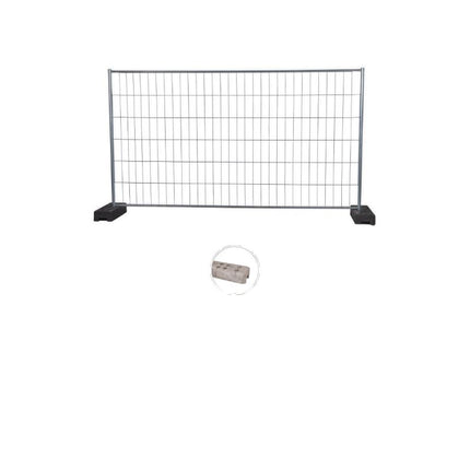Bauzaun Set 26x 345x200 cm mit Schellen, Fuß & Palette wählbar Bauzaun BilligerBauzaun mit Betonfuß 32kg ohne gestell 