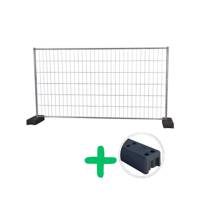 Bauzaun Set 100 m | 29 Felder 345x200 cm mit Gummifüßen & Schellen Bauzaun BilligerBauzaun. 