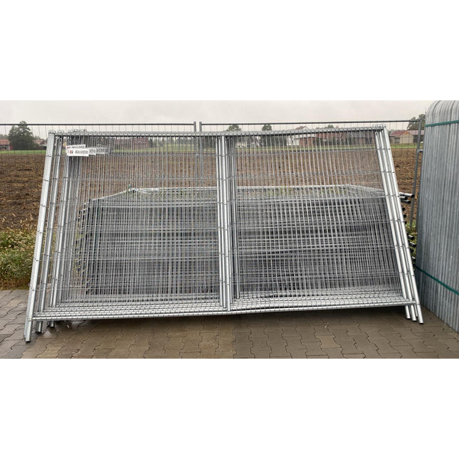 Bauzaun engmaschig mit Strebe 345x200cm (Anticlimb, High Security) Profi Premium - (B-Ware) Bauzaun Engmaschig BilligerBauzaun 