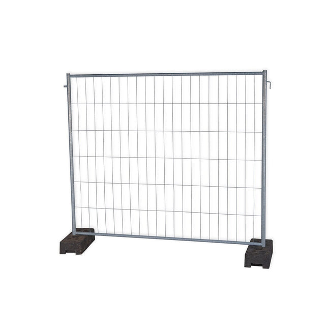 Bauzaun kurz 2,20 x 2,00m vollfeuerverzinkt, mit Haken und Öse (Mobilzaun Ausgleichselement) Bauzaun kurz BilligerBauzaun 