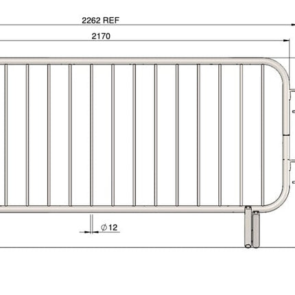 20er Set Absperrgitter 230x110cm (light) - Leichte und vielseitige Absperrlösung für Baustellen und Veranstaltungen Absperrgitter BilligerBauzaun 