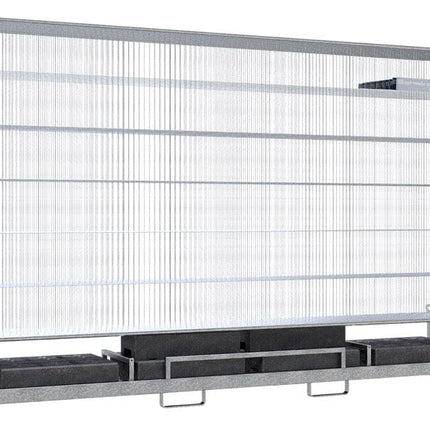 Lager- und Transporttraverse für 10 Mobilzäune und 10 Fußplatten Transport / Organisation BilligerBauzaun. 