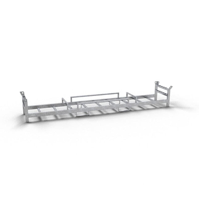 Lager- und Transporttraverse für 10 Mobilzäune und 10 Fußplatten Transport / Organisation BilligerBauzaun. 