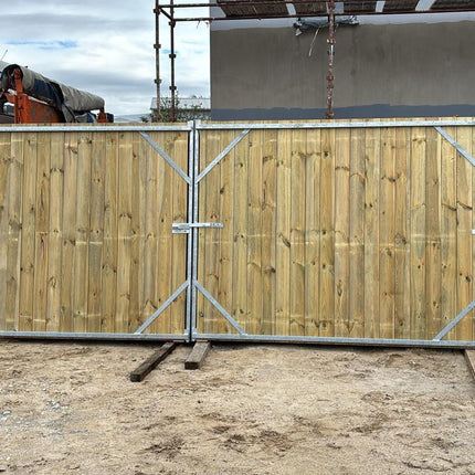 Doppelflügeltür Holzbauzauntor Holzbauzaun BilligerBauzaun 