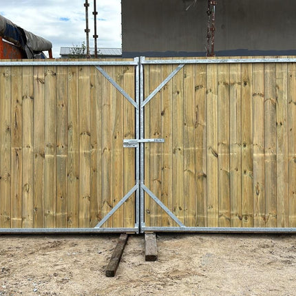 Doppelflügeltür Holzbauzauntor Holzbauzaun BilligerBauzaun 