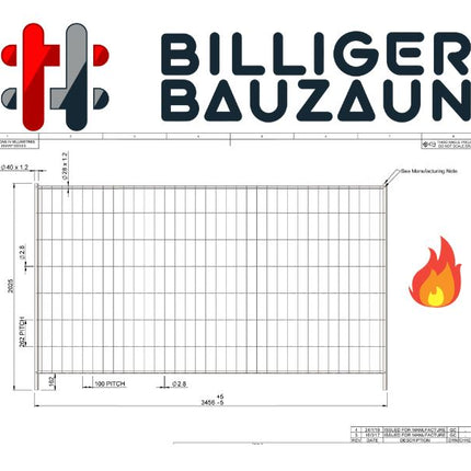 Hochwertiger Bauzaun Feuerverzinkt mit stabilen Füßen & Schellen - Ideal für Baustellen und Veranstaltungen Bauzaun Feuerverzinkt BilligerBauzaun 