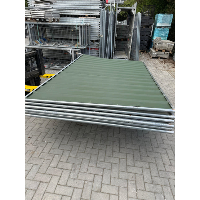 Bauzaun geschlossen lackiert 290x200cm - (B-Ware / Gebraucht ) Sichtschutzzaun BilligerBauzaun 