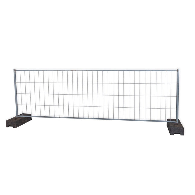 Mobilzaun Profi Economy 3,5 x 1,2 vorverzinkt Draht 2,5x3,0mm Rohr in Rohr Bauzaun Halbhoch BilligerBauzaun 