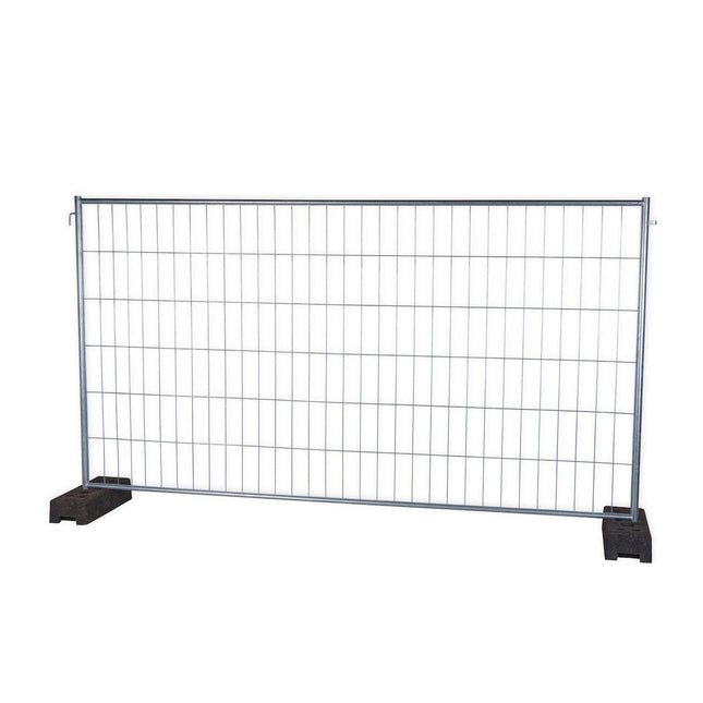 Mobilzaun Profi exklusiv 3,5x2,0m , vollfeuerverzinkt mit HaÖs Bauzaun Feuerverzinkt mit Haken und Ösen BilligerBauzaun 