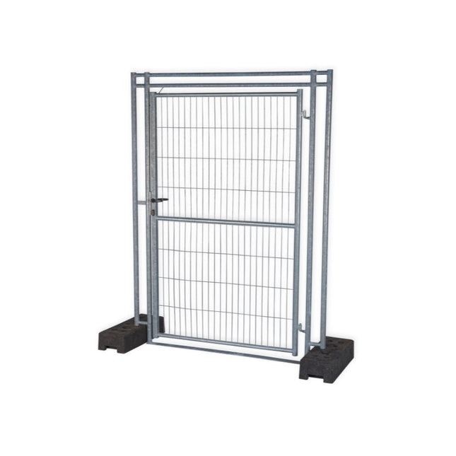 Personentor mit Klinke und Zylinderschloss Bauzauntür BilligerBauzaun. 