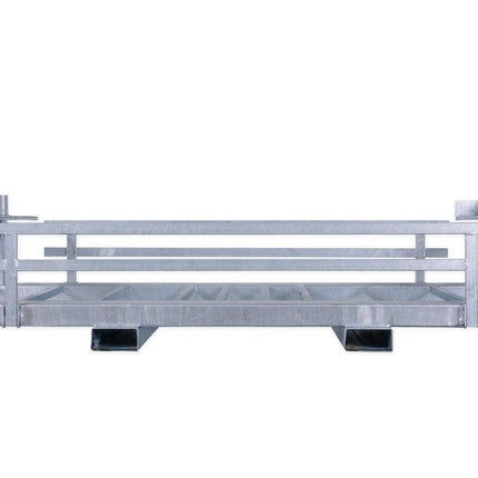 Transportpalette für 20 Schrankenzäune + 21 Fußplatten K1 Transport / Organisation BilligerBauzaun. 
