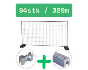 Bauzaun 345x200cm | Mobilzaun | 329m | 94 Elemente | Neu Bauzaun Set BilligerBauzaun. 
