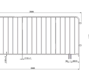 Personengitter 245x110cm Absperrgitter BilligerBauzaun 