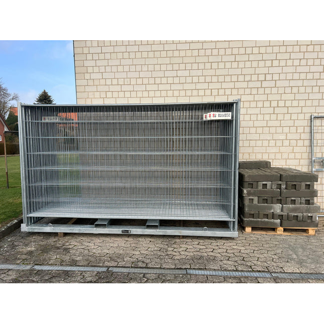 30er Set Bauzäune 345x200cm mit Transportgestell - Komplette Lösung für Baustellensicherung und Veranstaltungen Bauzaun BilligerBauzaun 