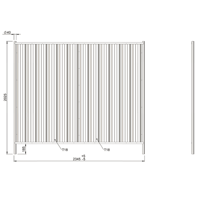 Bauzaun Trapezblech 230x200cm Sichtschutzzaun BilligerBauzaun 